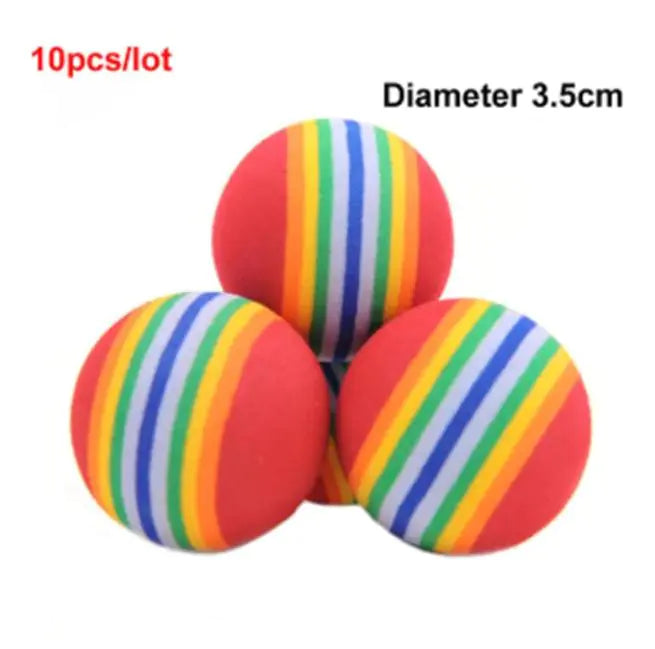 EVA Pet Rainbow Ball Cat Foam Colorful Bouncy Ball