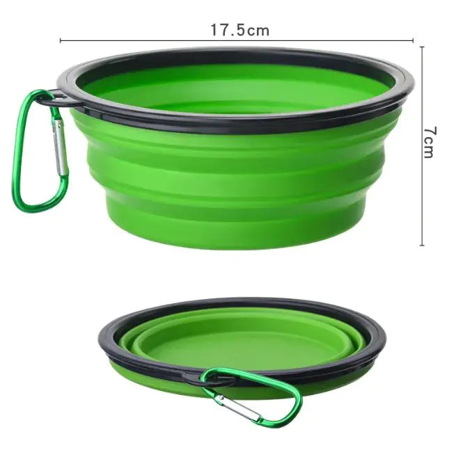 Outdoor Portable Folding Bowl For Dogs And Cats With Keychain