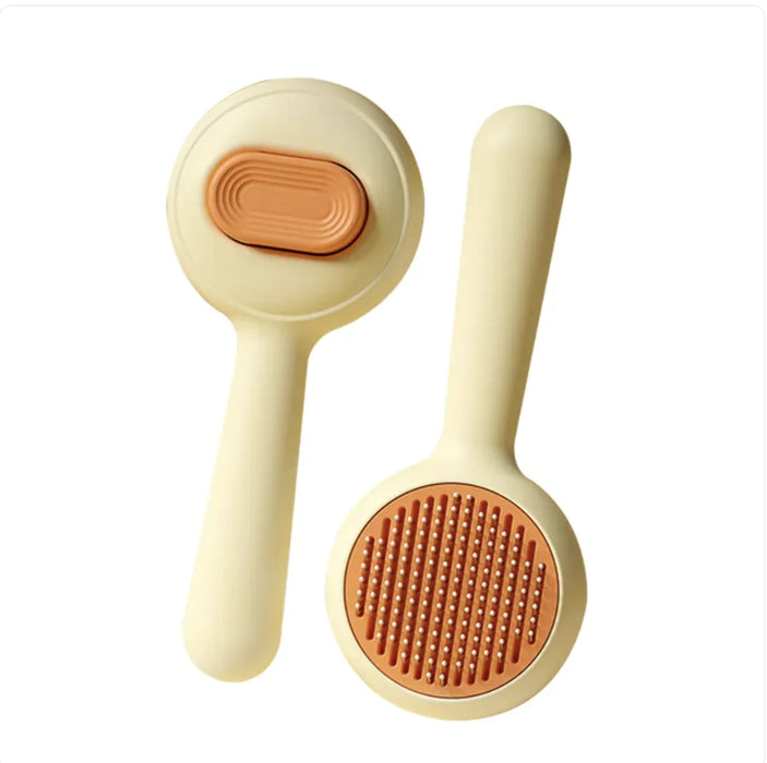 Non-Slip Cat & Dog Grooming Brush with Stainless Steel Comb